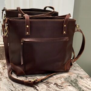 MONTANA HUDSON EVA Leather Tote Bag SEPIA